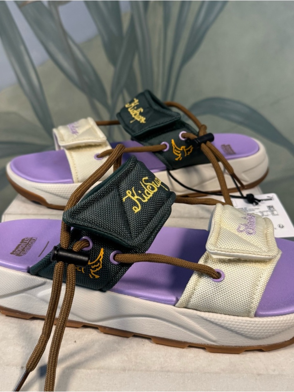 Puma Kids Super Slide Sandals in Lavender and Cream, Men’s, size 12, NWT